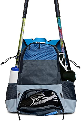 Sweep Youth Field Hockey Backpack Perfectly Sized for Athletes Ages 8-14 Unlike the Large, Bulky Adult-Sized Backpacks - Featuring 2 Stick Holders, 2 Side Pockets, and Separate Compartment for Cleats