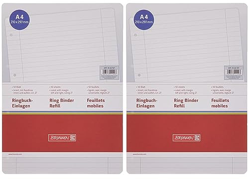 Ringbucheinlage A4 Lin27 50Bl (Packung mit 2)