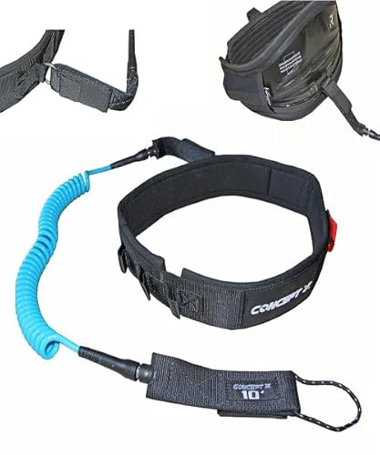 CONCEPT X Wingfoil Leash Wing Foil Surf Hüftgurt (Blau, XS - M)