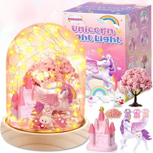 RDDAIPE Lampada Unicorno Fai-da-te per Bambine 3-12 Anni, Regalo Creativo Giochi e Giocattoli
