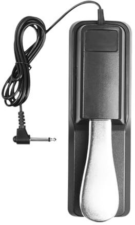 Amagogo Sustain Pedal Keyboard Piano Pedal,Professional, 1/4(6.35 mm) Jack for Keyboard Synthesizers