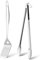 Accessori per barbecue, onader 2 pezzi in acciaio inox, set di accessori per barbecue, pinza e spatola con manico extra lungo, ideale per barbecue a gas, barbecue, campeggio, resistente al calore