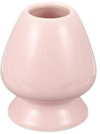 sourcing map Ceramic Chasen Stand 70mm Matcha Whisk Holder Teas Set Whisks Stand Traditional Matcha Tea Chasen Holder Tea Set Accessories for Tea Tasting, Pink