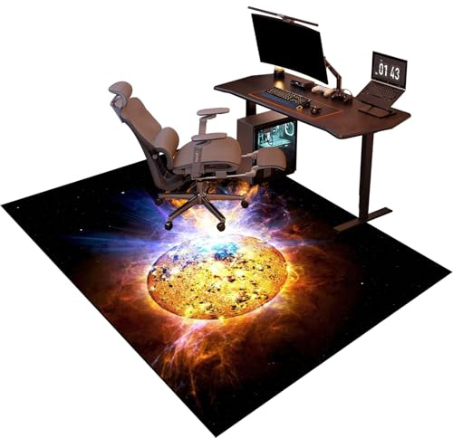 Alfombra Silla Gaming Protector Suelo Silla Escritorio Alfombrilla para Silla de Oficina Alfombra para protección de Suelos Duros 160 x 180 cm Alfombrilla para protección de Suelo de Oficina y hogar