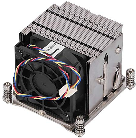 CPU Heat Sink Cooling Fan High Performance 2U Active Cooling System for Xeon E5 2600 Series Processors LGA2011 Socket Black Color 65mm Height