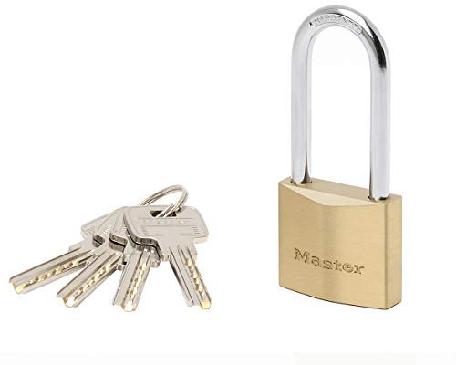 Master Lock 2940EURDLH Lucchetto a Chiavi con Corpo Spesso in Ottone Massiccio, Oro, 9.1 x 4 x 1.6 cm