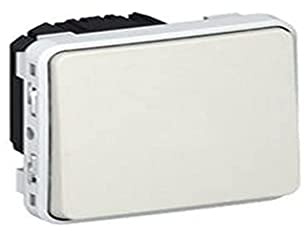 Legrand 069611 Interrupteur ou Va et Vient Étanche Plexo Composable IP55 10AX, 250V, Blanc
