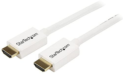 StarTech 23ft In-wall HDMI Cable, 4K 30Hz, Male to Male, White (HD3MM7MW) | CL3 Rated, UHD High Speed HDMI Cable with Ethernet, 10.2Gbps, HDMI 1.4 Video/Display Cable, 30AWG