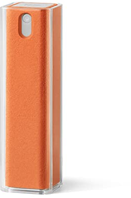 AM Get Clean MIST Paño y espray de microfibra Two-In-One (dos en uno) recargables para teléfonos, portátiles y pantallas de tabletas (color naranja)