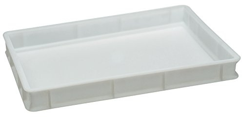 PIAZZA - Contenitore per Lievitazione Pizza e Pane in Plastica 60x40x7 cm - Cassetta Portaimpasto per Panetti Pizza Ideale per Ogni Tipo di Alimento (Bianca) - Made in Italy
