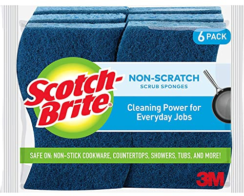 Scotch-Brite™ Spugna abrasiva multiuso senza graffi, blu, confezione da 6