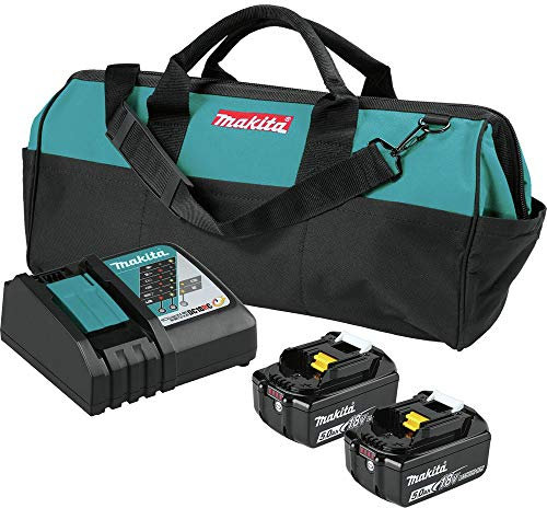 Makita BL1850BDC2X 18V LXT® Lithium-Ion Battery and Rapid Optimum Charger Starter Pack (5.0Ah)