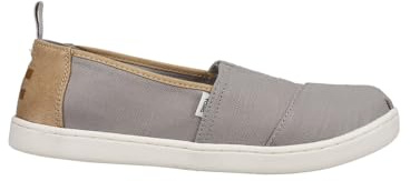 TOMS Unisex Kids Alpargata Loafer Flat, Grey Brown, 3 UK