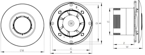 12V DC Bathroom 100mm Ceiling Extractor Fan Ventilator with Ball Bearing