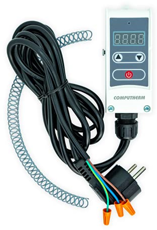 COMPUTHERM Monteringstermostat WPR-100GD, termostat för värmesystem och kylsystem, termostatregulator med digital display, övervakning av värmekretsar och skydd mot överhettning