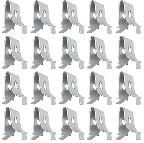 HugeDE 20 Pcs Adjustable Aluminum Shelf Bracket Clips Pilaster Shelf Support Clip Pilaster Brackets Clips