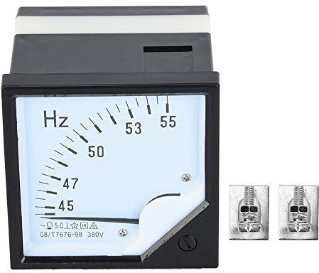 Kadimendium Zeigertyp Analoges Panel Hertz Meter 45 55Hz AC 380V 1, 5 Hohe Genauigkeit Quadratisches Panel Frequenzmesser Frequenztester