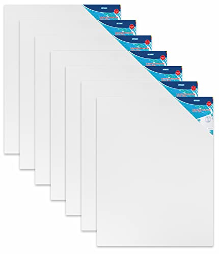 Stylex 28665-P6 – kilram 70 x 90 cm, med duk av 100% bomullstyg, grundad, häftad på baksidan, för olja, akryl och temperaturfärger, gouache – målning, 6 stycken