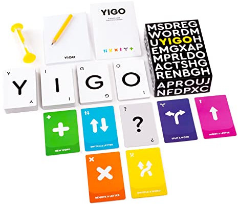 YIGO - Fun & Challenging Word Game for Clever Minds - Exciting Brain Game for Kids,Teens & Adults - Improves Spelling, Vocabulary & Memory - Educational Family Card Game