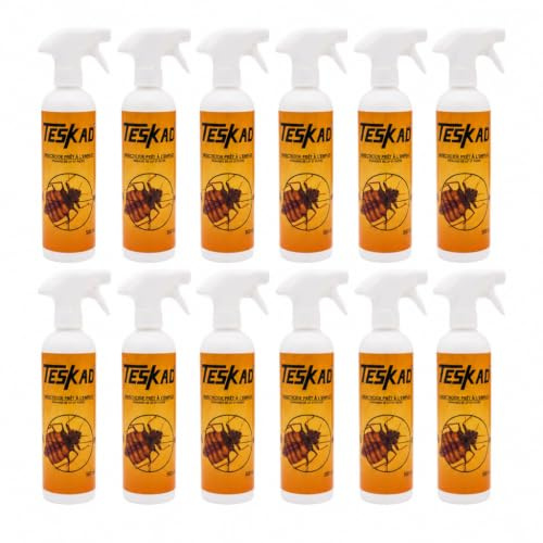 Spray Anti punaises de lit 500 ML prêt à l’Emploi – Insecticide avec cyphénothrine et géraniol – Effet Choc et Effet rémanent – Traitement punaises de lit et puces – Spécial Voyage