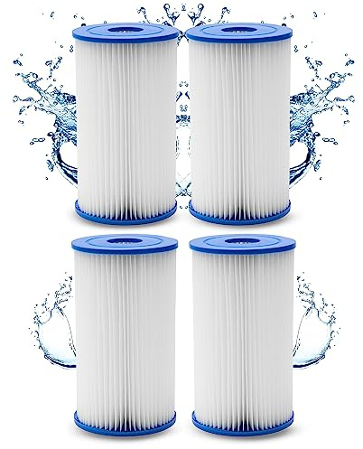 HAFIX® Poolfilter Pool Filter für Whirlpool Pool Gr. IV. Filterkartuschen Filter Kartuschenfilter für Poolpumpe Typ B. Filterkartusche für Swimmingpool. Papierfilter Cartridge Wasserfilter Pool 4 St.