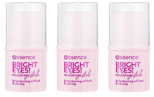 essence BRIGHT EYES! under eye stick, Augenpflege, Nr. 01, Nude, pflegend, aufhellend, natürlich, vegan, ohne Parfüm, ohne Konservierungsstoffe, ohne Parabene, 3er Pack (3x5.5ml)