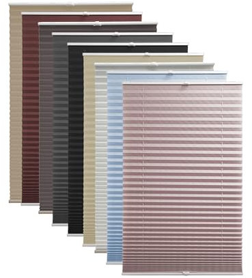 Deco4Me Plissee ohne Bohren (70 x 220 cm, Rose Crash) - Blickdicht, lichtdurchlässig, Keine Verdunkelung - Jalousien zum Klemmen - Faltrollos für Fenster