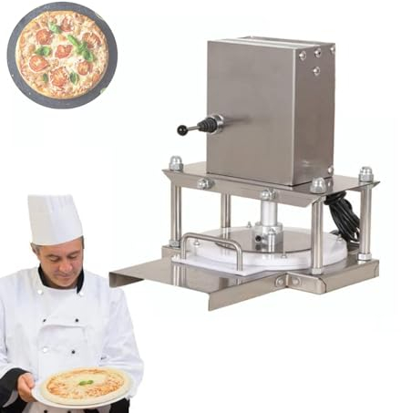 ZXSYYDS Pizza Dough Roller Sheeter,Electric Tortilla Press Stainless Steel Pizza Dough Press Machine,22cm Heavy-Duty Pizza Dough Maker, for Rolling of Pizza and Various Dough Cake
