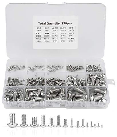 ANKROYU Set di 250 Viti Per Viti, Viti di Fissaggio in Acciaio Inossidabile, Set di Viti Per Macchine, Set di Viti di Fissaggio Per Laptop/tastiera/telefono/PC