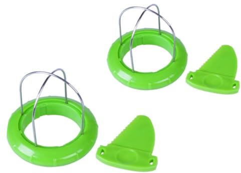 2 Pcs Fruit Kiwi Cutter Peeler Slicer Kitchen Gadgets Tools for Pitaya Green Portable and Useful Green