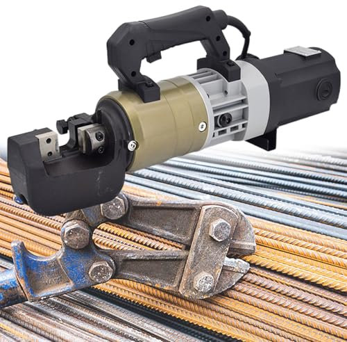 GESAIDES Elektrischer Hydraulischer Bewehrungsstahlschneider, Tragbarer Elektrischer Bewehrungsstahlschneider mit 1800 W, Schneidet Bewehrungsstäbe innerhalb von 2–5 Sekunden,8to32mm