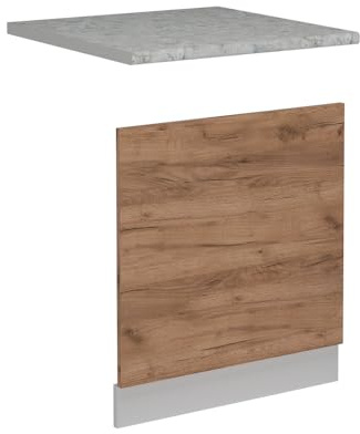 Vicco Panel Frontal R-Line, Roble Dorado, 60 cm ET Mármol