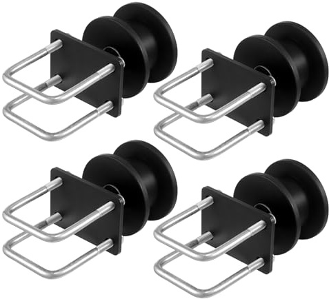 VEVOR Kit per Cancello Scorrevole, Kit Ferramenta per Cancello Scorrevole con Scanalatura 4 Ruota a Forma di H per Cancelli Scorrevoli a Sbalzo Porta Scorrevole, Kit Rulli per Cancello Scorrevole