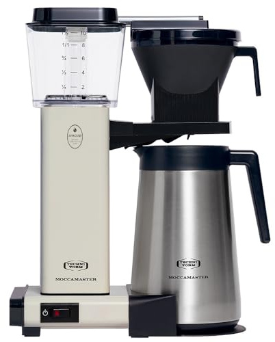 Moccamaster KBGT Filter Coffee Machine with Thermal Jug, Off-White | 1450 W, 1.25 Liters, Aluminium