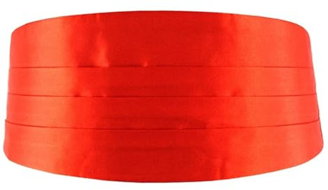 XPJYUA Kummerbund Klassischer Satin-Kummerbund for Herren, elastisches Bauchband, Basic-Kummerbund for formelle Hochzeit, Abschlussball, Abendessen, Party, Taillenband(Red)