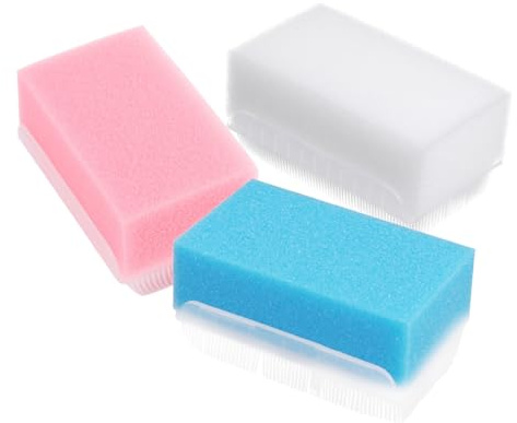 BAZEITFLOW 3pcs Portable Sponge Sensory Body Scrubber Brush for Children Bathing and Stimulation Enhancing Cognitive Abilities Suitable for Classroom Use