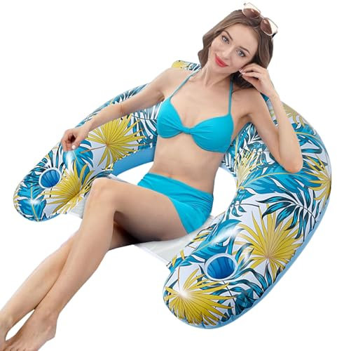 Schwimmender Stuhl für Erwachsene, aufblasbares Sofa, schwimmendes Wasser, PVC, Pool, Sofa, aufblasbar, Sofa, großer Pool, Schwimmbad, Schwimmbad, Schwimmbad, Schwimmbad, Float, mit Cup