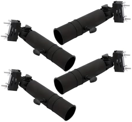 PartyKindom 4pcs Adjustable Golf Umbrella Holder for Trolley Cart Easy Install Umbrella Mounting Stand Protecting Equipment From Rain and Sunlight Lightweight and Compact Accessory for Golf