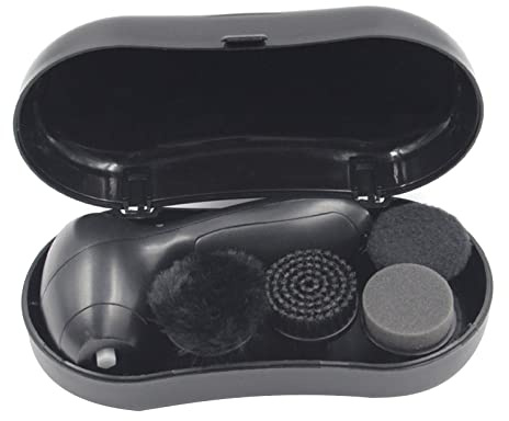 Lucidatrice elettrica per scarpe spazzola per scarpe Shiners Cleaner Kit per la cura del cuoio portatile per scarpe in pelle spazzola per strofinare