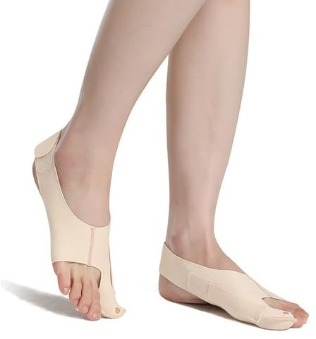 JOOTUEPO 1 Paio di Calzini Fissi per Correzione Hallux Valgus, Estensore Delle Dita Dei Piedi Orbitali, Separatore Delle Dita Dei Piedi (L, Colore Della Pelle)