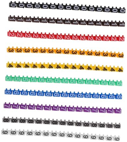 SEWACC 150 piezas Tubos Marcadores Coloridos para Identificación de Cables Eléctricos Resistentes y Autoadhesivos para Organización y Etiquetado de Cables