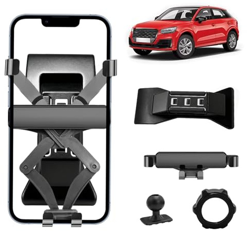 TTCR-II Soporte Teléfono Automóvil Compatible con Audi Q2 SQ2 2016-2023 | Accesorios de Ventilación para Q2, Soporte Automóvil para 360° Giratorio SQ2 Soporte Movil Coche para Audi