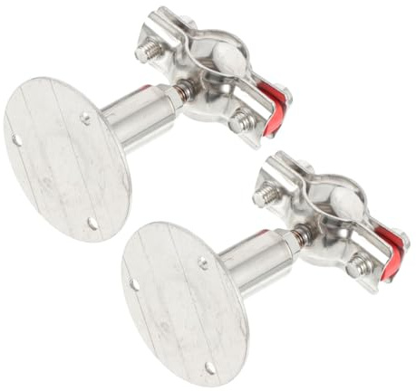 GALPADA 2pcs PVC Pipe Clamp Water Pipe Hose Clamp Adjustable Brackets Tube Brackets Silver