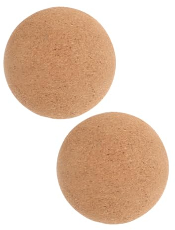 2 Stück Kork Massagebälle für Yoga und Tiefenmassage, Beige | Kompressionspunkt für Finger und Füße, Fitness und Zuhause, Löst Spannung, Vermindert Müdigkeit