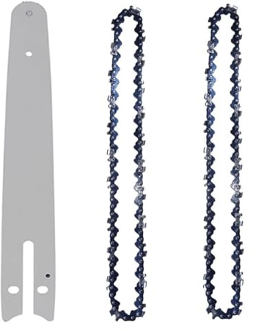 Ahjyym 1/2/4pcs 8Inch Mini Chainsaw 1/4 Pitch Blade .043 Gauge Chain Guide for Wood Cutting 48 Drive Links Replacement Part,1110(8inch-2pcs Guide-1pc)