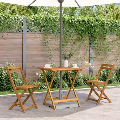 zylophax Gartentisch Klappbar Massivholz Akazie 70x70x75 cm Wetterfest Balkontisch Outdoor Terrassentisch Loungetisch Outdoor Gartentische Tisch Balkon Terassentisch außen