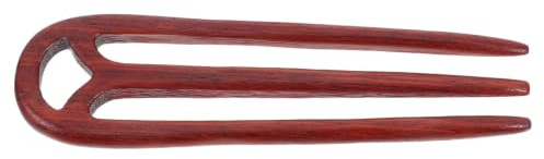 VALICLUD Fourchettes à Cheveux en Bois de Santal Sculpté, Design Vintage à 3 Dents, Épingles à Chignon Rétro pour Coiffures Élégantes au Quotidien et Banquets