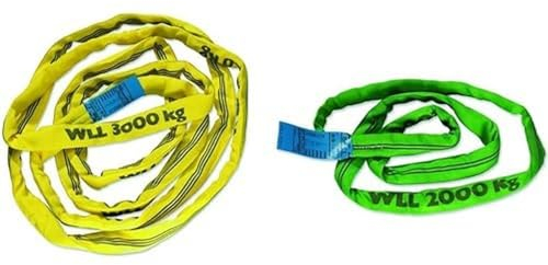 Braun 30101RS Rundschlinge 3000 kg Tragkraft, 10 m Umfang, endlos mit Polyesterkern, gelb