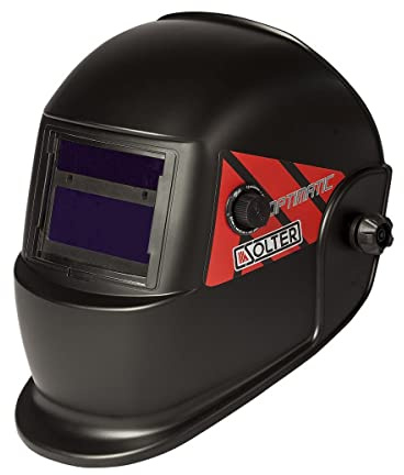 Pantalla de Soldadura Solter OPTIMATIC 100, Auto Oscurecimiento DIN 9-13, Filtro True Color 1/1/1/2, Careta Ajustable con Arnés Ergonómico, Compatible MMA, MIG, mag y TIG, Máscara Ligera y Resistente