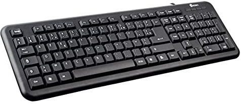 Heden Clavier AZERTY Filaire, Interface USB, Pattes réglables, 108 Touches, Noir
